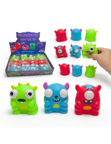 Soft Rubber Squinting Monsters (12pcs)