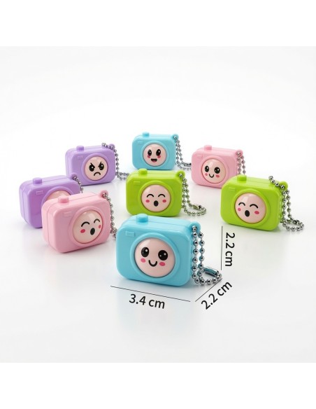 Mini Cartoon Face-Changing Camera Keychain