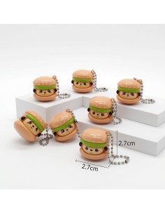 Cartoon Hamburger Keychain 2