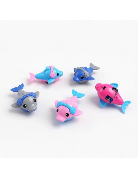 Solid Color Pullback Cartoon Dolphin