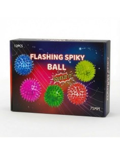 6.5cm Flashing Four-Color Spiky Ball (with Rope) 2