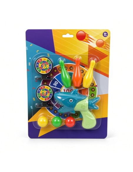 Shark Table Tennis Gun With Target Bowling