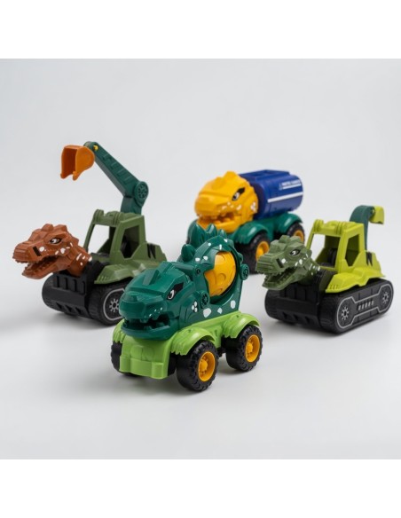 Pullback Dinosaur Engineering Vehicle
