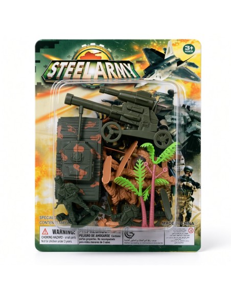 Soldiers,tank,cannon Military Set