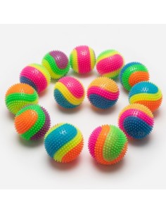 7.5cm Flash Soft Rubber Balls With Rope (12pcs) 2