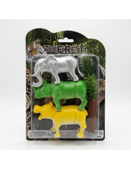 Hollow Animals With Grass And Wooden Strips 3pcs