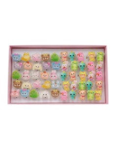 Flashing Glitter Cartoons Rings