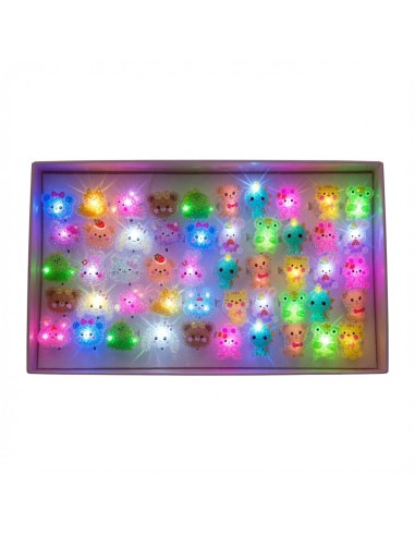 Flashing Glitter Cartoons Rings