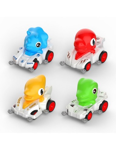 Solid Color Pullback Dinosaur Car