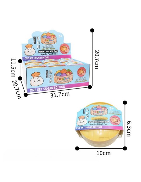 Sleeve Card Steamer Bun Squishy Toy (12pcs)