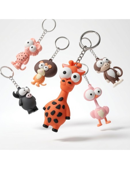 Pop-eyed Animal Keychain
