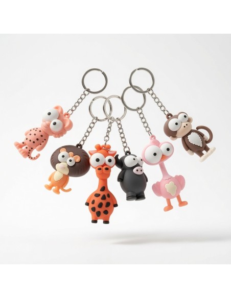 Pop-eyed Animal Keychain